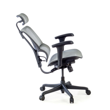 chaise ergonomique gris chaise de bureau maille accoudoirs reglables 3d soutien lombaire appui tete 5