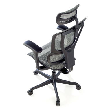 chaise ergonomique gris chaise de bureau maille accoudoirs reglables 3d soutien lombaire appui tete 9
