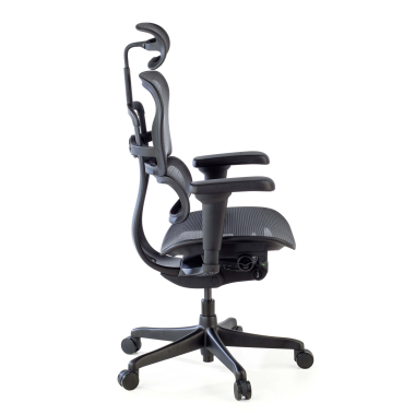 chaise ergonomique noir structure noire maille accoudoirs reglables 4d soutien lombaire appui tete 8