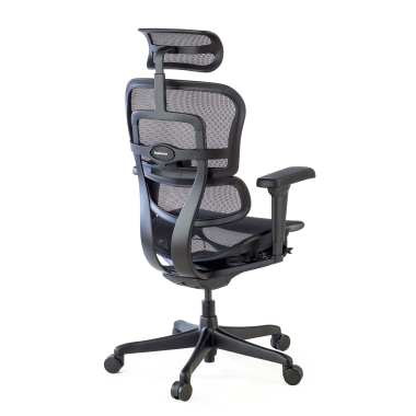 chaise ergonomique noir structure noire maille accoudoirs reglables 4d soutien lombaire appui tete 9