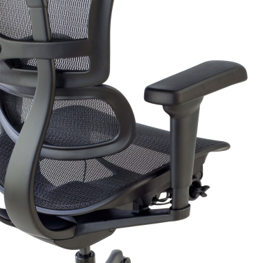 chaise ergonomique noir structure noire maille accoudoirs reglables 4d soutien lombaire appui tete 4