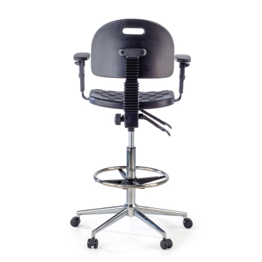 tabouret datelier et de laboratoire noir tabouret avec accoudoirs plastique sans accoudoirs 7