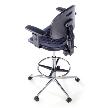 tabouret datelier et de laboratoire noir tabouret avec accoudoirs plastique sans accoudoirs 8