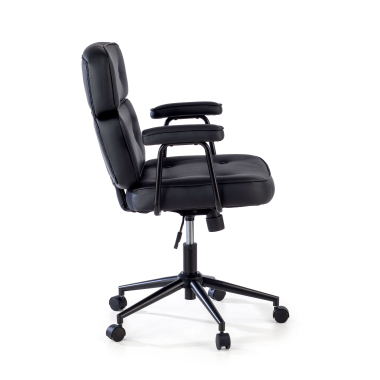chaise de bureau noir royale simil cuir accoudoirs fixes 4