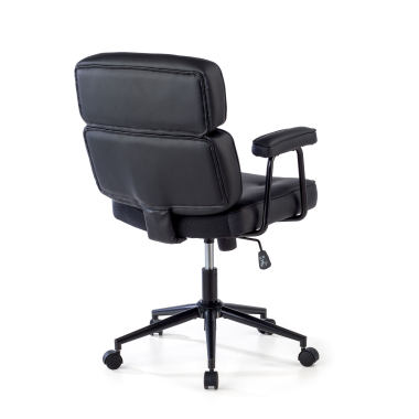 chaise de bureau noir royale simil cuir accoudoirs fixes 7
