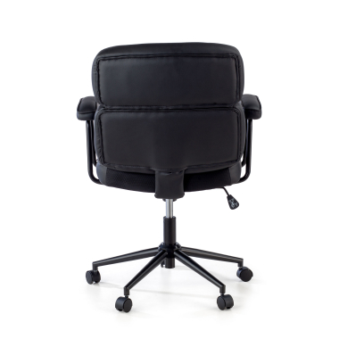 chaise de bureau noir royale simil cuir accoudoirs fixes 8