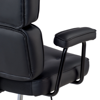 chaise de bureau noir royale simil cuir accoudoirs fixes 5