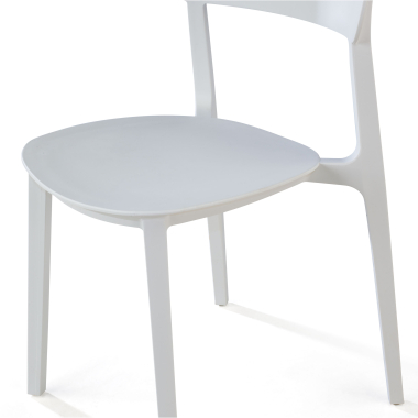 chaise de conference blanc moon plastique sans accoudoirs 5