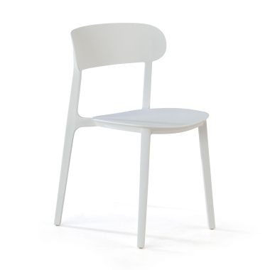 chaise de conference blanc moon plastique sans accoudoirs 1