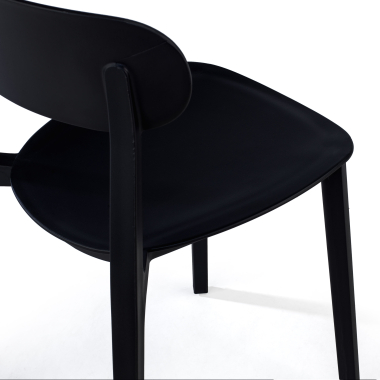 chaise de conference noir moon plastique sans accoudoirs 9