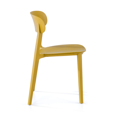 chaise de conference moutarde moon plastique sans accoudoirs 4