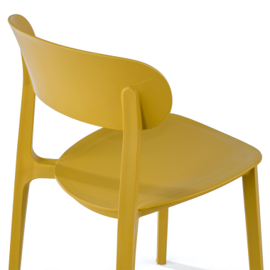 chaise de conference moutarde moon plastique sans accoudoirs 5