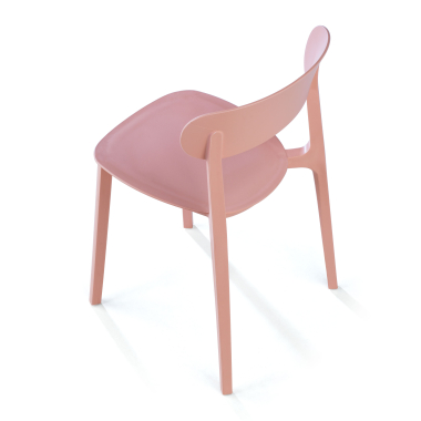 chaise de conference rose moon plastique sans accoudoirs 9