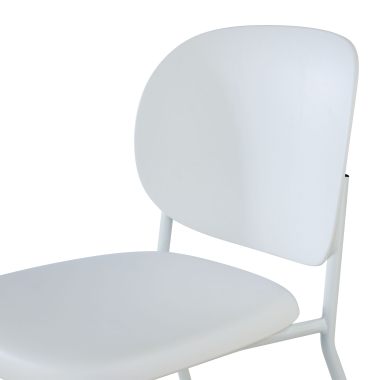 chaise de conference blanc mila plastique sans accoudoirs 5