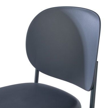 chaise de conference noir mila plastique sans accoudoirs 6