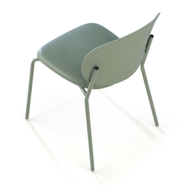 chaise de conference vert mila plastique sans accoudoirs 9