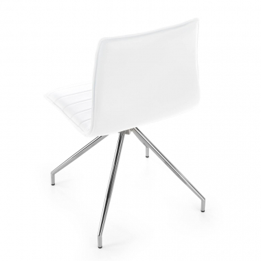 occasion chaise de bureau blanc alisa simil cuir sans accoudoirs 4