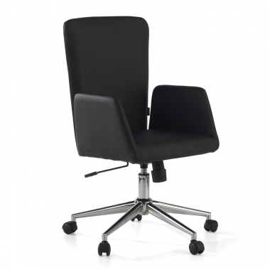 occasion chaise de bureau noir bridget tissu accoudoirs fixes 1