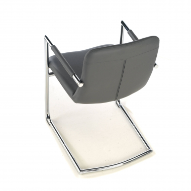 occasion chaise de bureau gris dallas simil cuir accoudoirs fixes 8