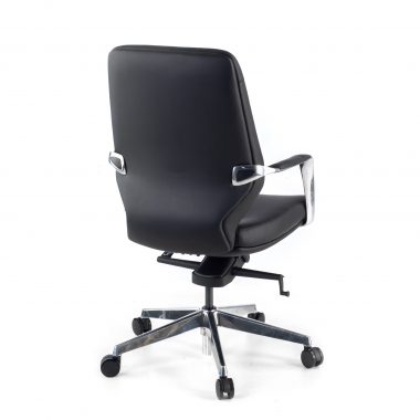 occasion chaise de bureau noir rabat simil cuir accoudoirs fixes 5