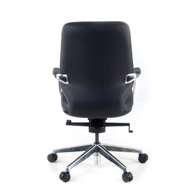 occasion chaise de bureau noir rabat simil cuir accoudoirs fixes 7