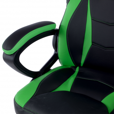occasion chaise de bureau vert drift simil cuir accoudoirs fixes 6