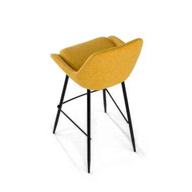 occasion chaise de bureau jaune giselle tissu accoudoirs fixes 7