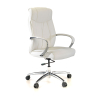 Fauteuil de bureau Atlanta, dossier bas, cuir véritable