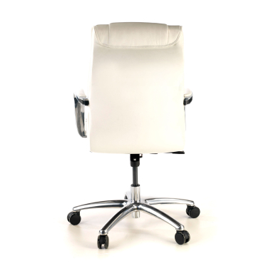 fauteuil de bureau blanc respaldo bajo cuir naturel cuir authentique accoudoirs rembourres 6